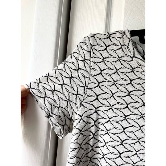 ZARA Short Sleeve Jacquard Mini Dress - Picture 3 of 4